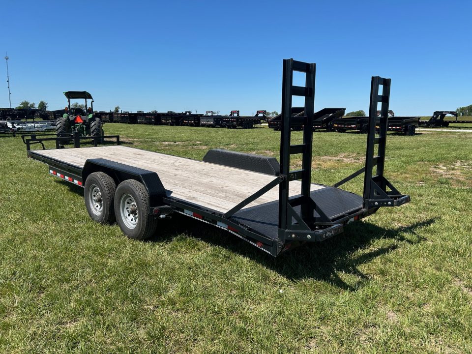 Used 2018 Delco 83x22 Tandem 14K Equipment Trailer w/ 2' Dove & Standup Ramps