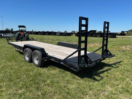 Used 2018 Delco 83x22 Tandem 14K Equipment Trailer w/ 2' Dove & Standup Ramps