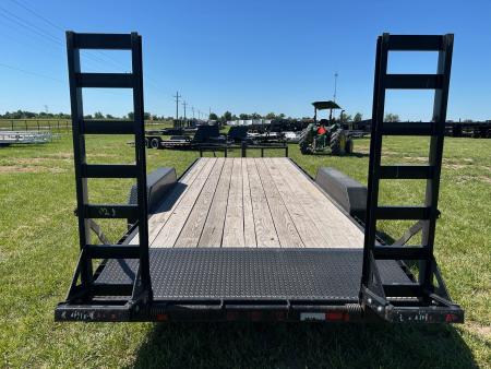 Used 2018 Delco 83x22 Tandem 14K Equipment Trailer w/ 2' Dove & Standup Ramps
