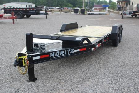 New 2026 Moritz 7' x 16' + 4' Low Pro - Gravity Tilt - Tilt Trailer - 16000# GVW
