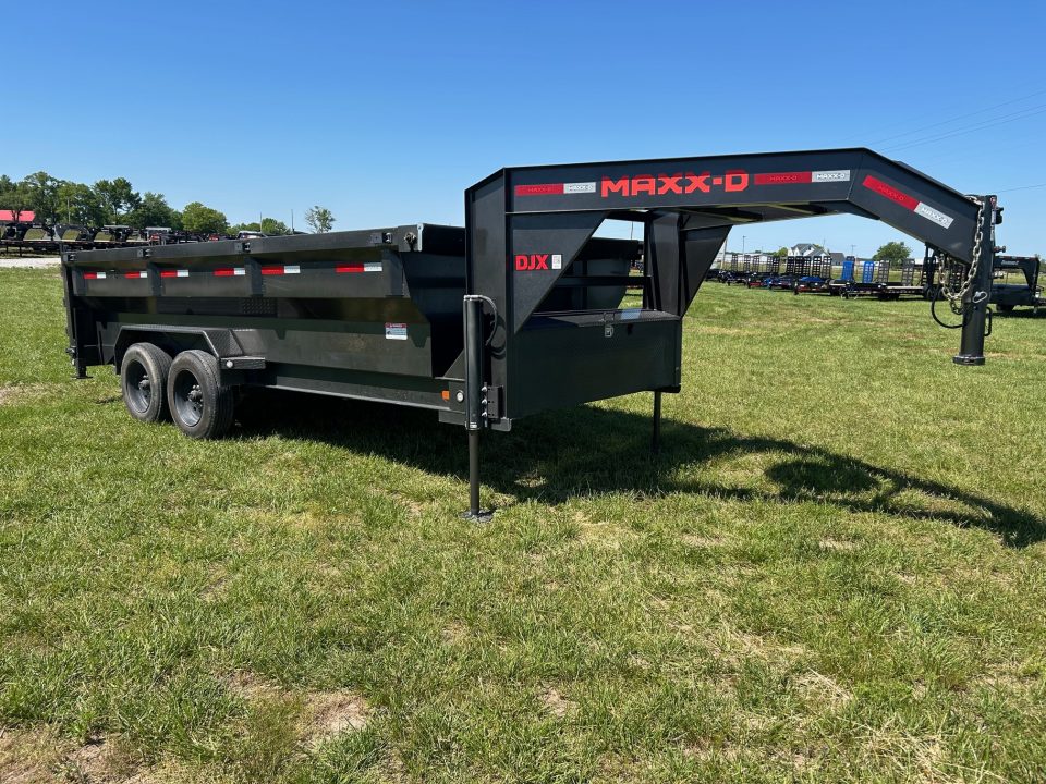 Used 2023 MAXX-D 83x16 Tandem 14K GN Dump w/ 8K Axles, Hydraulic Jacks, & Flare Sides