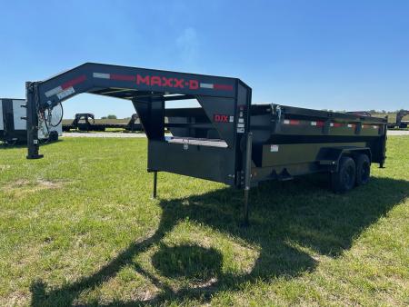 Used 2023 MAXX-D 83x16 Tandem 14K GN Dump w/ 8K Axles, Hydraulic Jacks, & Flare Sides