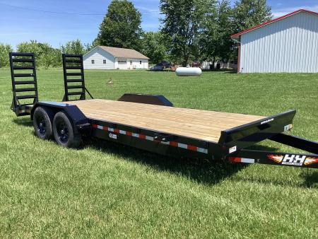 New 2026 H&H Trailers 18+2 Equipment Trailer, Drive Over Fenders, 14K