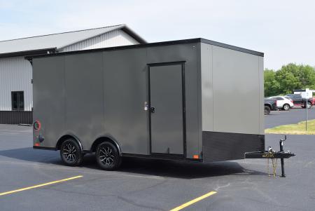 New 2026 United Trailers UJ 8.5x16 Cargo / Enclosed Trailer Black Trim Package