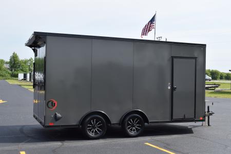 New 2026 United Trailers UJ 8.5x16 Cargo / Enclosed Trailer Black Trim Package