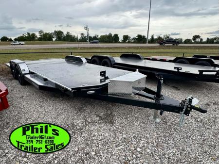 New 2026 102 Ironworks 20' CHALLENGER OPEN CAR HAULER Utility Trailer STEEL DECK CAR HAULER TOOLBOX & WINCH PLATE