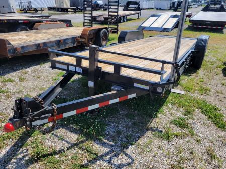 Used 2018 Sure-Trac 7x18+4 Tilting Equipment Trailer
