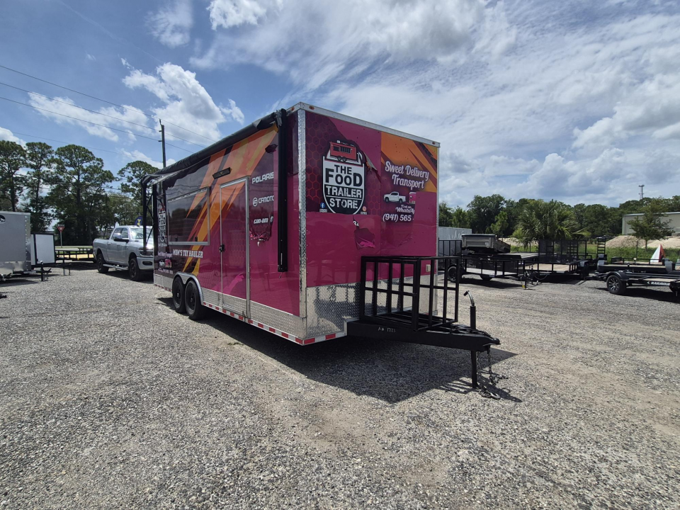 Used 2025 All World Trailers 8.5x22 Tandem Axle Toy Hauler Trailer with Restroom & Shower | Enclosed Cargo Trailer Cargo / Enclosed Trailer