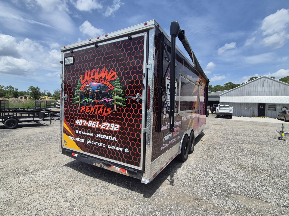 Used 2025 All World Trailers 8.5x22 Tandem Axle Toy Hauler Trailer with Restroom & Shower | Enclosed Cargo Trailer Cargo / Enclosed Trailer