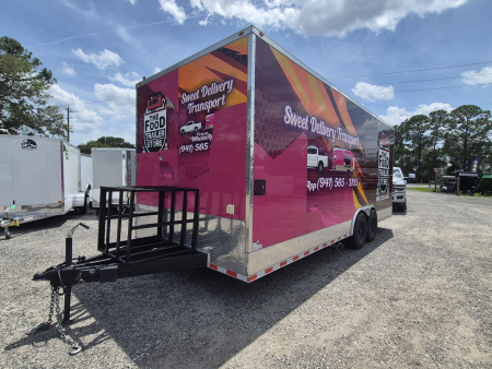 Used 2025 All World Trailers 8.5x22 Tandem Axle Toy Hauler Trailer with Restroom & Shower | Enclosed Cargo Trailer Cargo / Enclosed Trailer