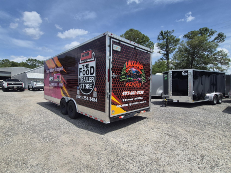 Used 2025 All World Trailers 8.5x22 Tandem Axle Toy Hauler Trailer with Restroom & Shower | Enclosed Cargo Trailer Cargo / Enclosed Trailer