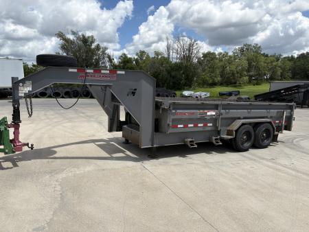 Used 2023 Midsota HVHD 16-GN-184 Gooseneck Dump Trailer 16 ft Dump Trailer