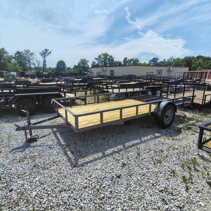 New 2026 WD Trailers 77x14 SA, Straight deck with 48" gate, 3.5K axle, ECONO Series Utility Trailer
