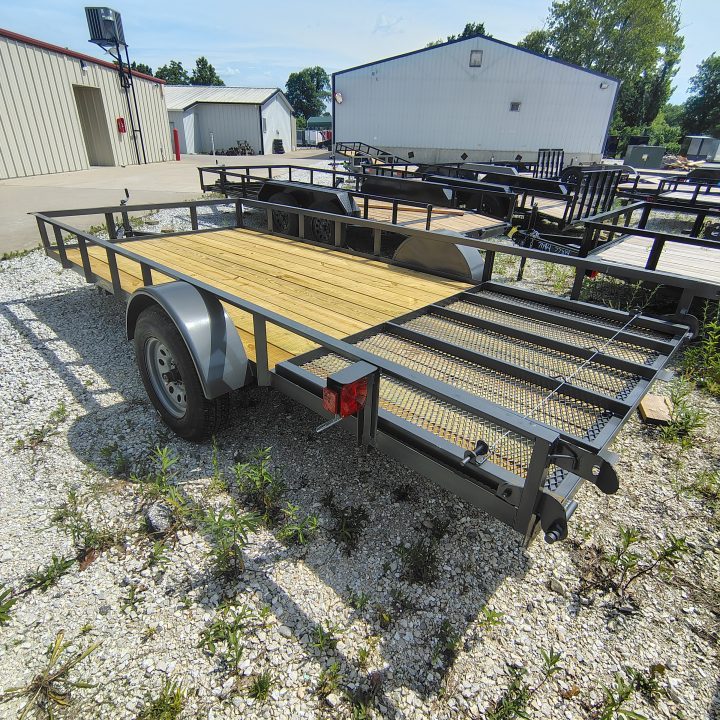 New 2026 WD Trailers 77x14 SA, Straight deck with 48" gate, 3.5K axle, ECONO Series Utility Trailer
