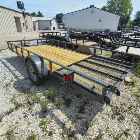 New 2026 WD Trailers 77x14 SA, Straight deck with 48" gate, 3.5K axle, ECONO Series Utility Trailer