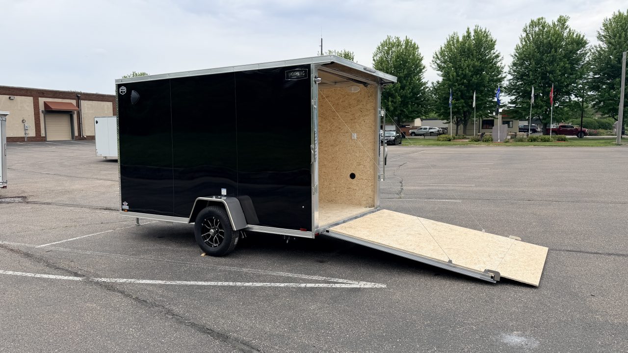 New Lightning 7x12 Enclosed - Aluminum Cargo trailer - Rear Ramp!