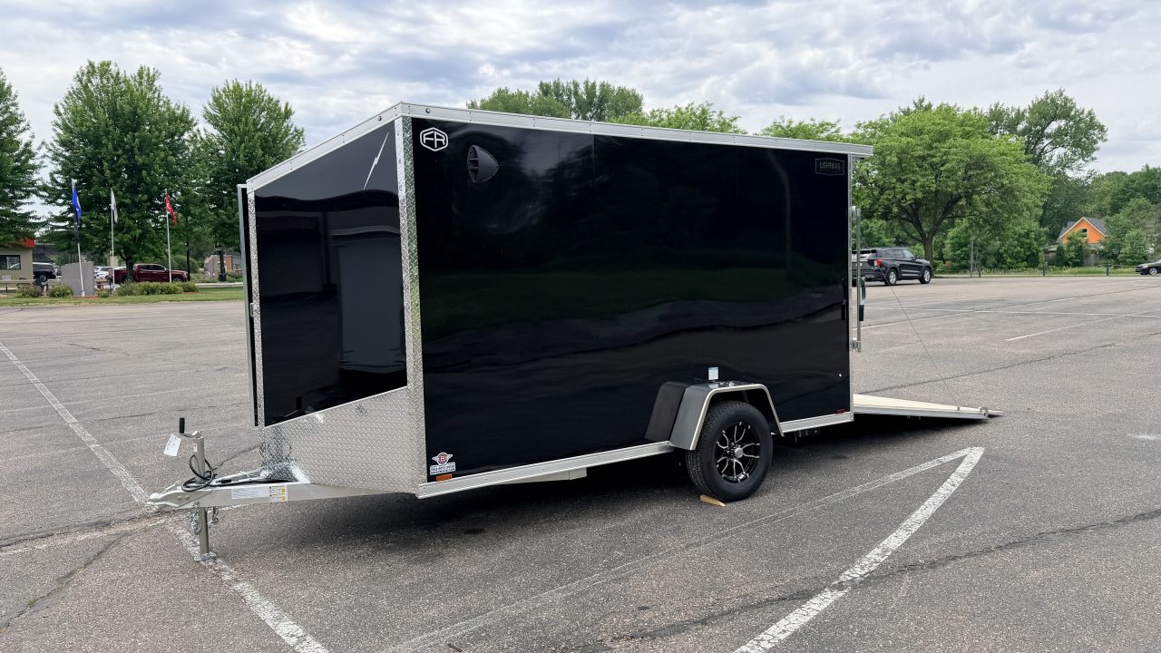New Lightning 7x12 Enclosed - Aluminum Cargo trailer - Rear Ramp!