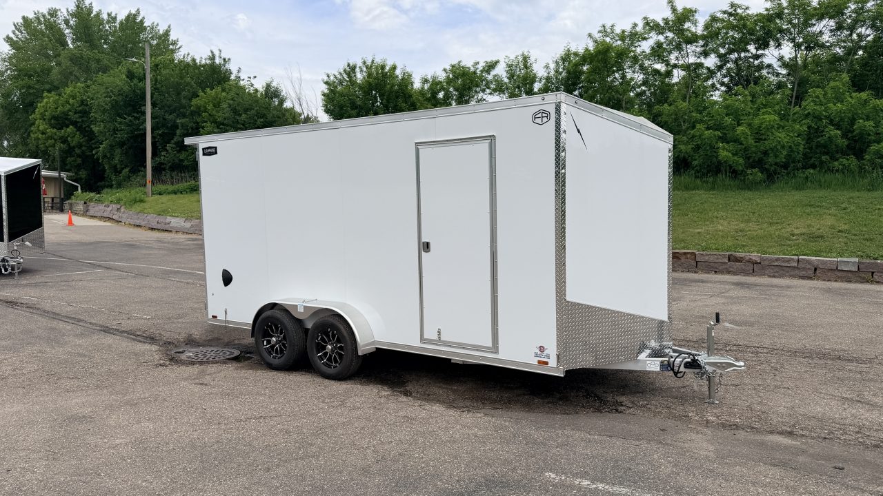 New Lightning 7x16 Aluminum Enclosed Trailer - Double Doors!