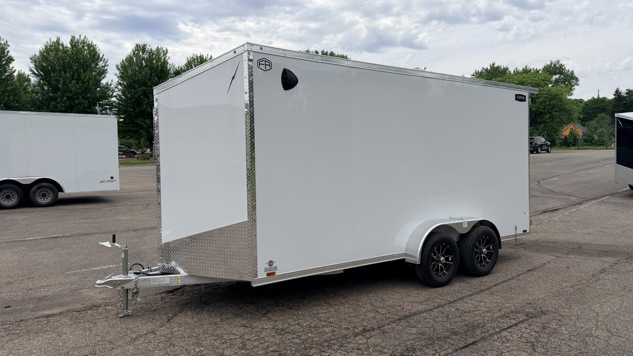 New Lightning 7x16 Aluminum Enclosed Trailer - Double Doors!