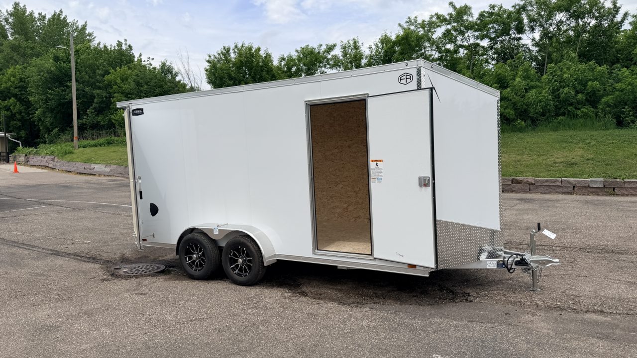 New Lightning 7x16 Aluminum Enclosed Trailer - Double Doors!