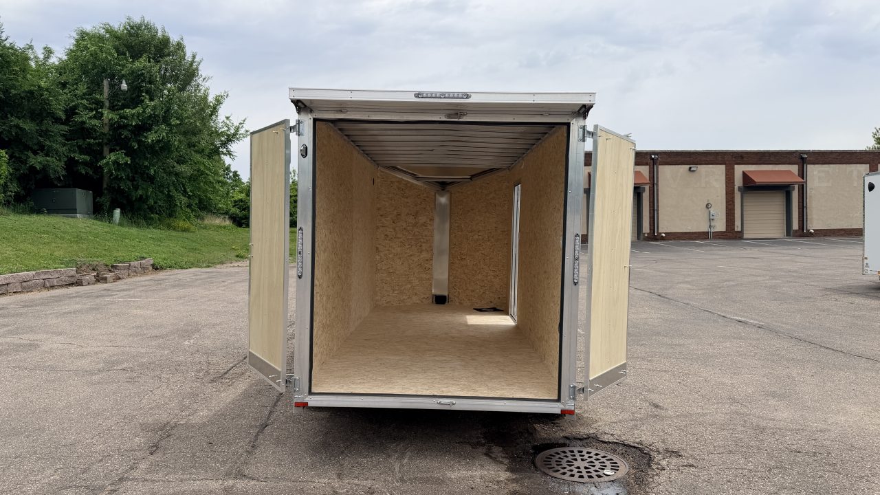 New Lightning 7x16 Aluminum Enclosed Trailer - Double Doors!