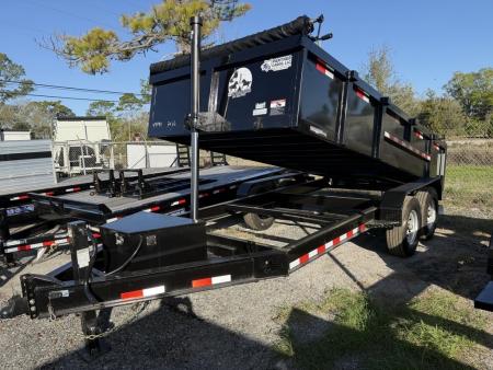 New 2026 Panther Cargo 7 x 16 Black Dump Trailer with 2' Walls and 14K Capacity Dump Trailer