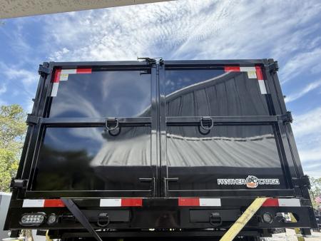 New 2026 Panther Cargo 7 x 14 Black Dump Trailer with 4' Walls and 14K Capacity Dump Trailer