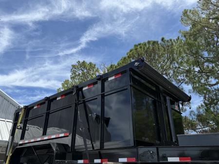 New 2026 Panther Cargo 7 x 14 Black Dump Trailer with 4' Walls and 14K Capacity Dump Trailer