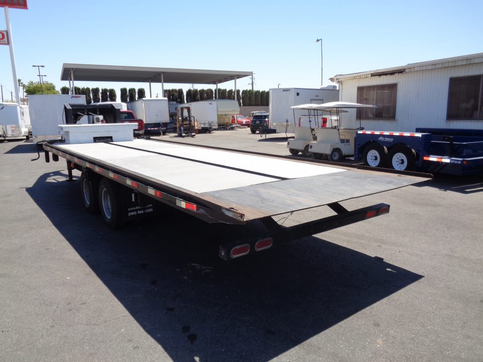 Used 2018 Kerr-Bilt * 22GN-26 * 26Ft Gooseneck Hydraulic Tilt Flatbed Trailer