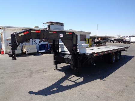Used 2018 Kerr-Bilt * 22GN-26 * 26Ft Gooseneck Hydraulic Tilt Flatbed Trailer