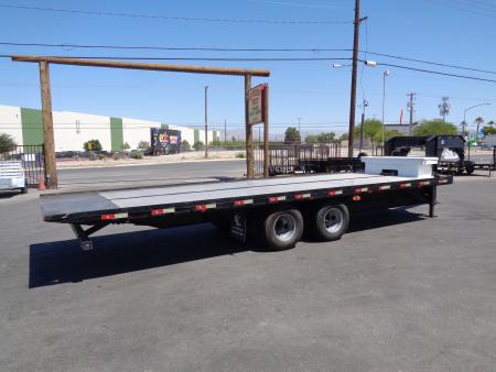 Used 2018 Kerr-Bilt * 22GN-26 * 26Ft Gooseneck Hydraulic Tilt Flatbed Trailer