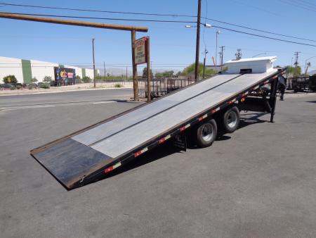 Used 2018 Kerr-Bilt * 22GN-26 * 26Ft Gooseneck Hydraulic Tilt Flatbed Trailer