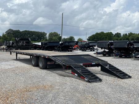 Used 2021 Elite 102"X32' 22.5K GVWR Gooseneck Flatbed Trailer