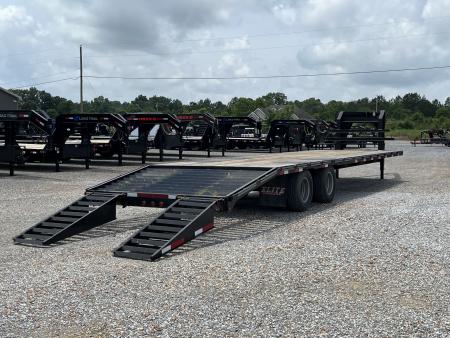 Used 2021 Elite 102"X32' 22.5K GVWR Gooseneck Flatbed Trailer