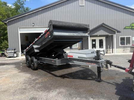 New 2026 Horizon Trailers 14' 14K Dump Trailer w/ Stabilizer Jacks and Extension Brackets