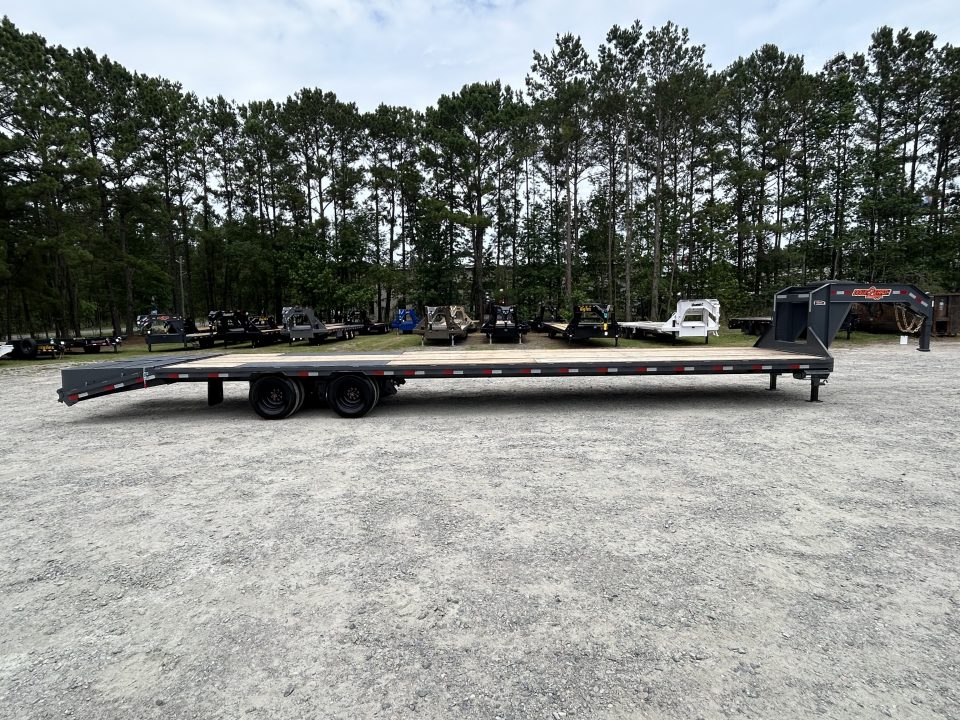 New 2026 Down 2 Earth 8.5x40 Flatbed Trailer, Hot Shot, 35ft Deck + 5ft Dovetail with Maxx Ramps