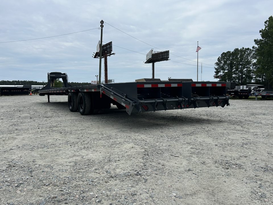 New 2026 Down 2 Earth 8.5x40 Flatbed Trailer, Hot Shot, 35ft Deck + 5ft Dovetail with Maxx Ramps