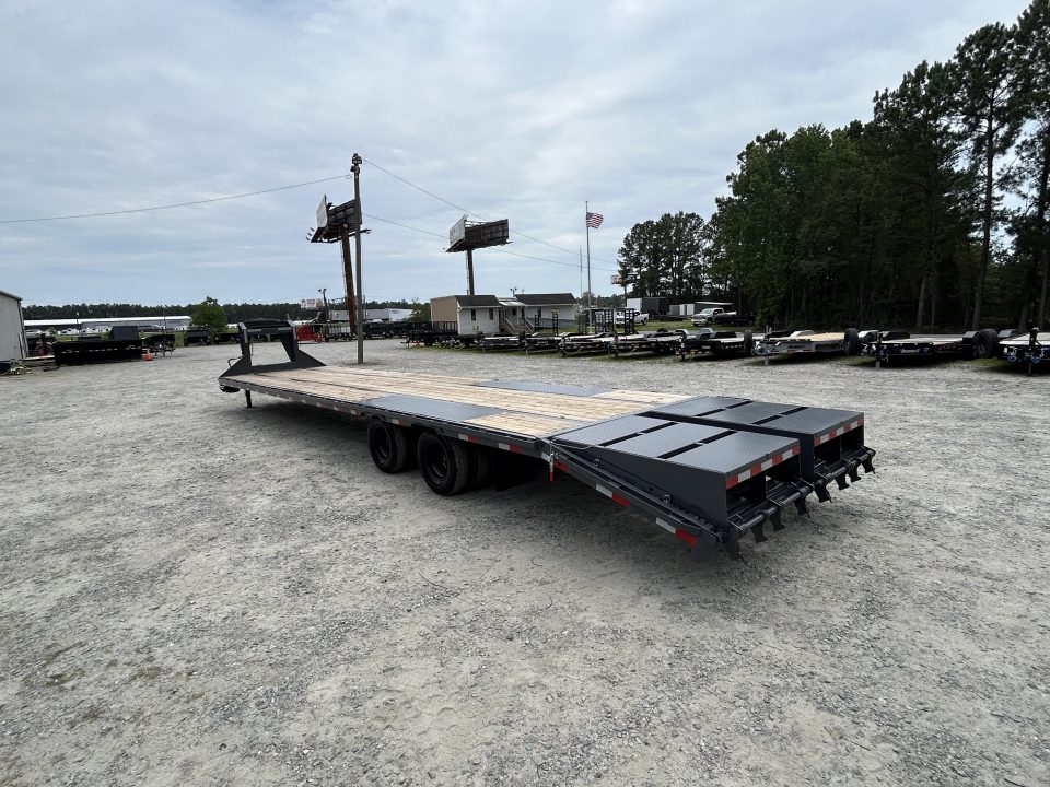New 2026 Down 2 Earth 8.5x40 Flatbed Trailer, Hot Shot, 35ft Deck + 5ft Dovetail with Maxx Ramps