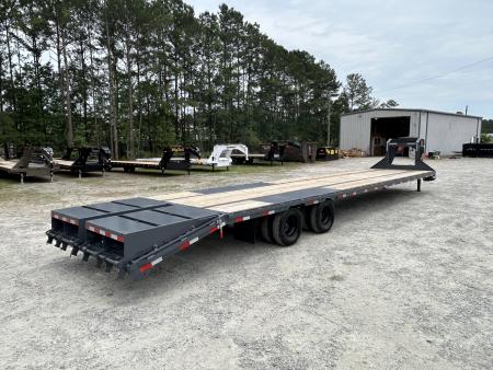 New 2026 Down 2 Earth 8.5x40 Flatbed Trailer, Hot Shot, 35ft Deck + 5ft Dovetail with Maxx Ramps