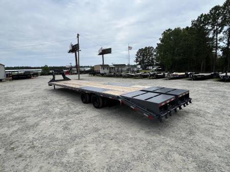 New 2026 Down 2 Earth 8.5x40 Flatbed Trailer, Hot Shot, 35ft Deck + 5ft Dovetail with Maxx Ramps