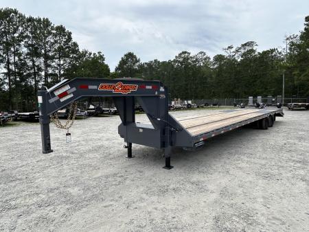 New 2026 Down 2 Earth 8.5x40 Flatbed Trailer, Hot Shot, 35ft Deck + 5ft Dovetail with Maxx Ramps