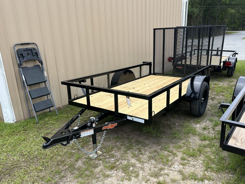 New 2027 Down 2 Earth 5x10 Utility Trailer, Tubing Top Rail & Spring Assist Tube Gate