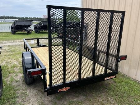 New 2027 Down 2 Earth 5x10 Utility Trailer, Tubing Top Rail & Spring Assist Tube Gate