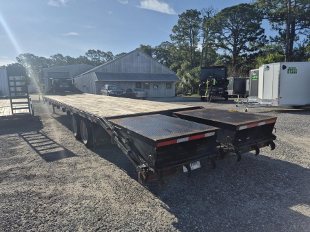 Consignment 40 Ft Gooseneck Trailer with Mega Ramps | 25,900 GVWR | Heavy Duty Equipment Hauler