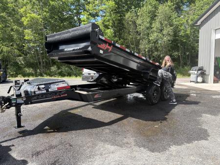 New 2026 Horizon Trailers EZ7 16' 14K Dump Trailer w Stabilizer Jacks