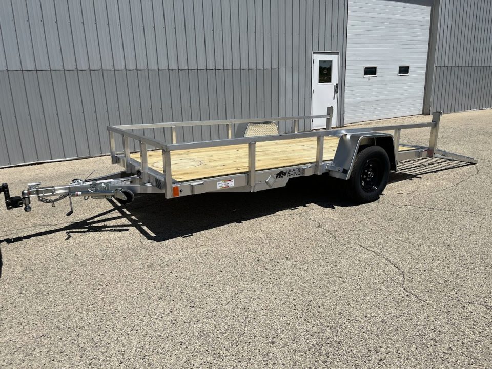 New 2026 Black Rhino Aluminum 6'x12' EXS612 w/ Wood Deck Utility Trailer