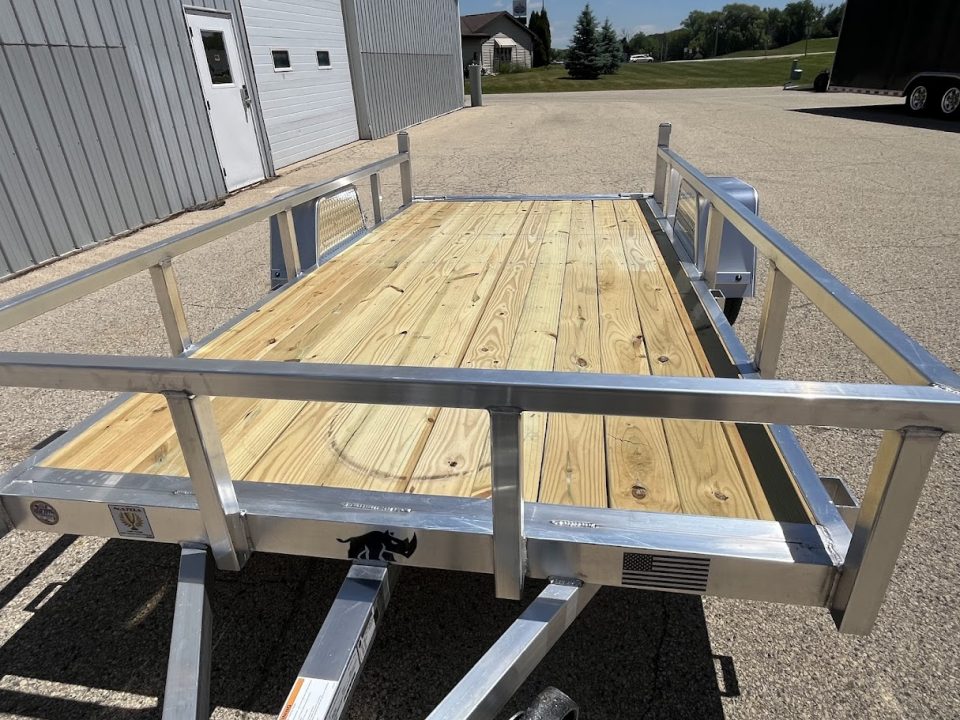 New 2026 Black Rhino Aluminum 6'x12' EXS612 w/ Wood Deck Utility Trailer