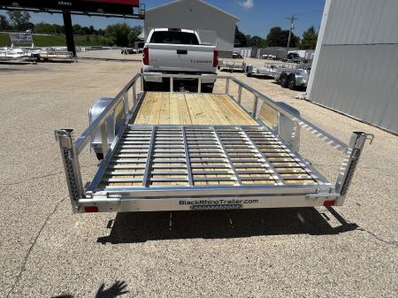 New 2026 Black Rhino Aluminum 6'x12' EXS612 w/ Wood Deck Utility Trailer