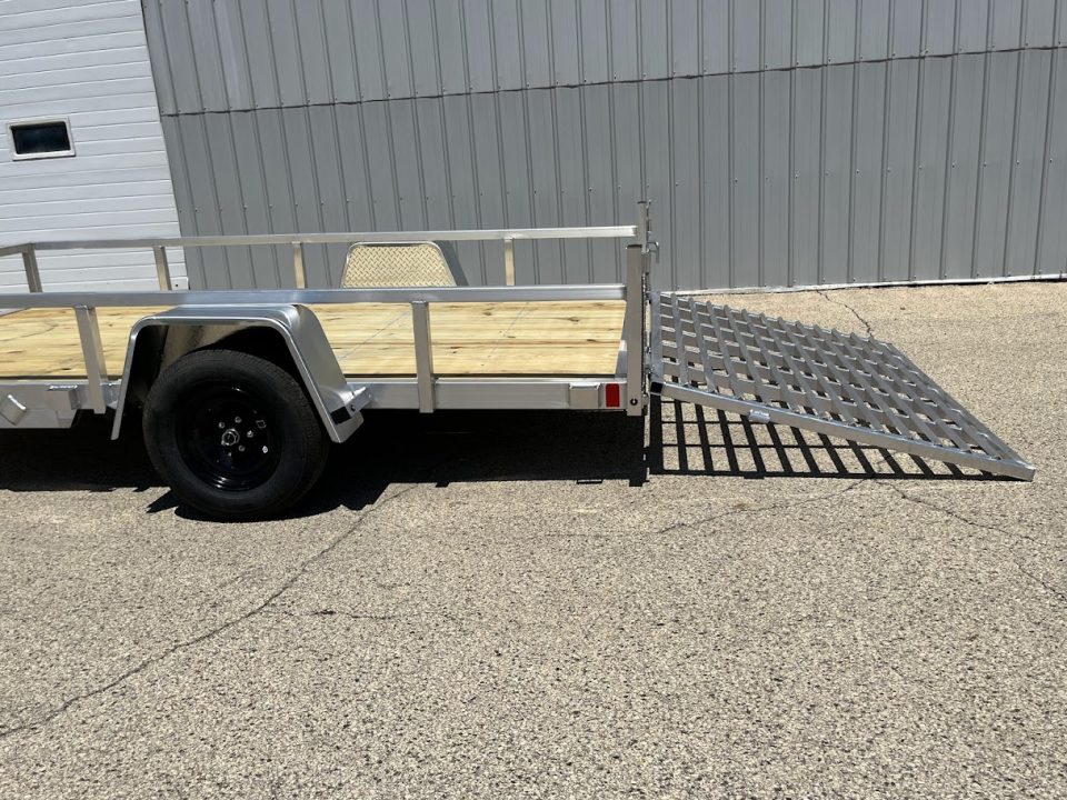 New 2026 Black Rhino Aluminum 81"x12' EXS712 w/ Wood Deck Utility Trailer