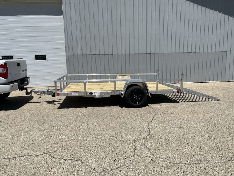 New 2026 Black Rhino Aluminum 81"x12' EXS712 w/ Wood Deck Utility Trailer